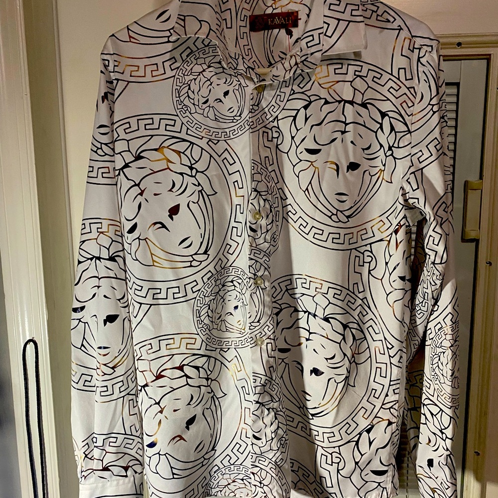 Kavali Large Button up long sleeve designer collared shirt